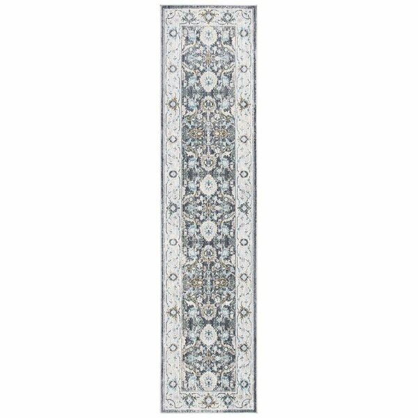 Safavieh 2 x 8 ft. History 500 Power Loomed Runner Area Rug Light Grey & Dark Grey HIS578F-28